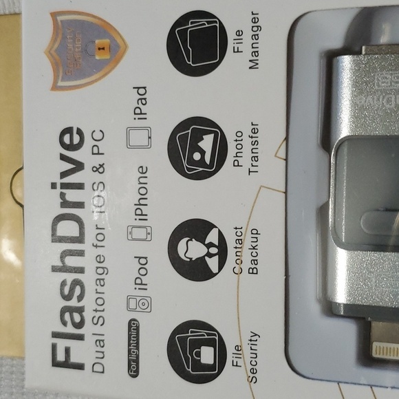 NIB! 64gb USB Flash Drive 3.0 Dual Storage for iOS & PC - Picture 2 of 4